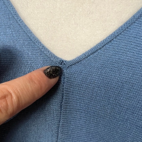 J. Jill Pure L Knit Pullover Tunic Top blue - Picture 12 of 12